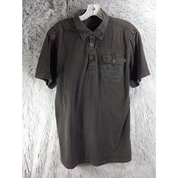 7 Diamonds Other - 7 Diamonds Shirt Mens XL Black Short Sleeve Pocket Polo Top
